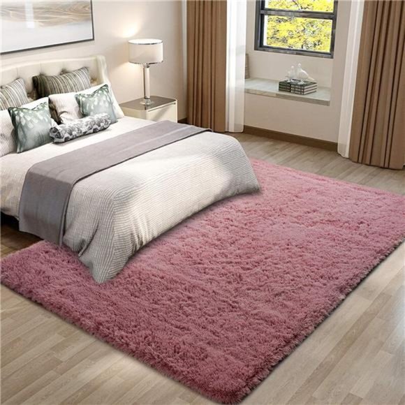 Soft Modern Indoor Large Shaggy Rug for Bedroom Livingroom Dorm Kids Room Home - Picture 5 of 6